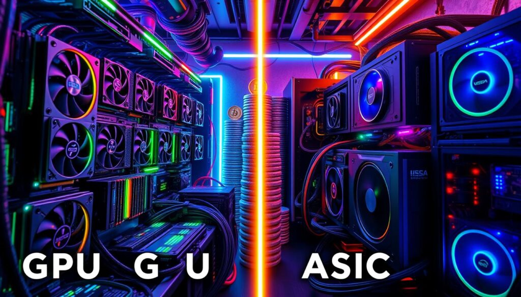 GPU vs ASIC mining rigs